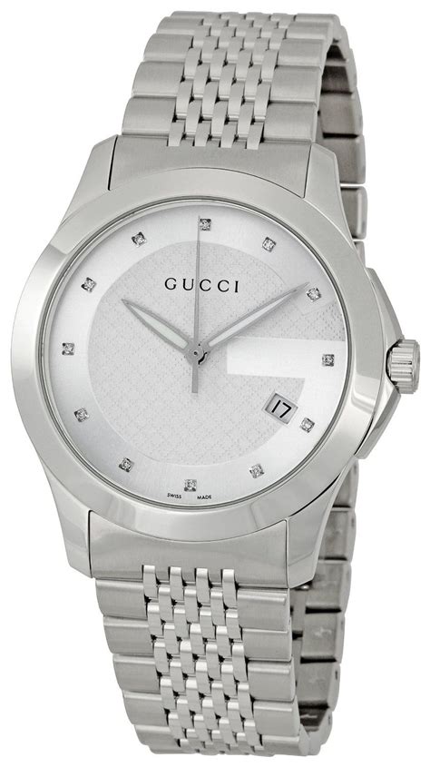 mens gucci silver watch|More.